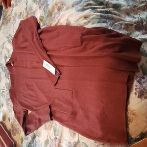 Liz Claiborne Rust colored sweater, lightweight long length